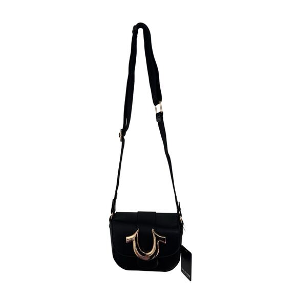 NWT True Religion Black Mini Black Horseshoe Crossbody Bag Horse Girl Preppy - Picture 1 of 6